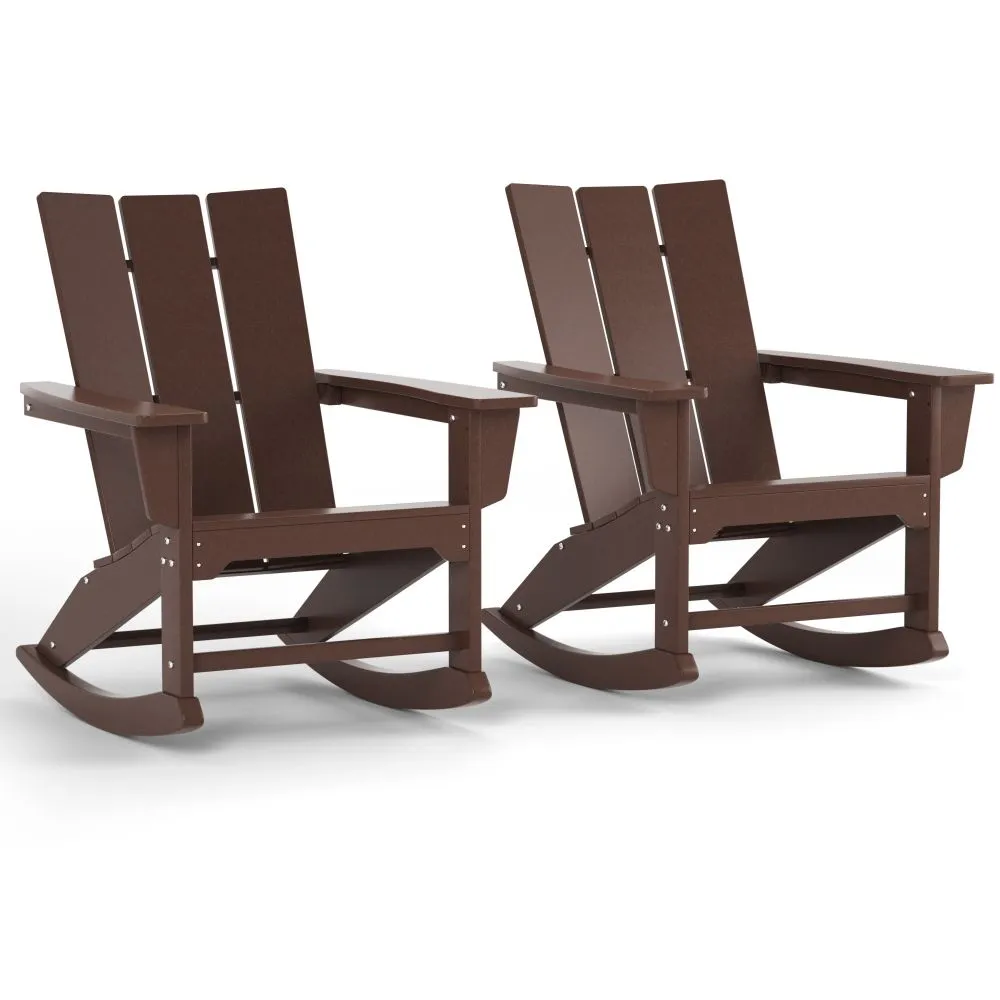 Torva-Rocking-Adirondack-Chair-Set-Brown-(2-Pack)