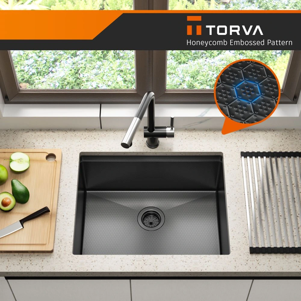TORVA-Honeycomb-Pattern-Nano-Workstation-Sink