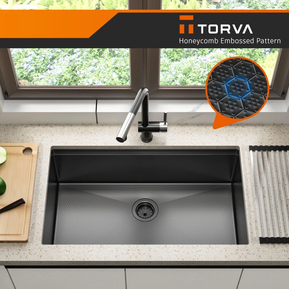 TORVA-Honeycomb-Pattern-Nano-Workstation-Sink