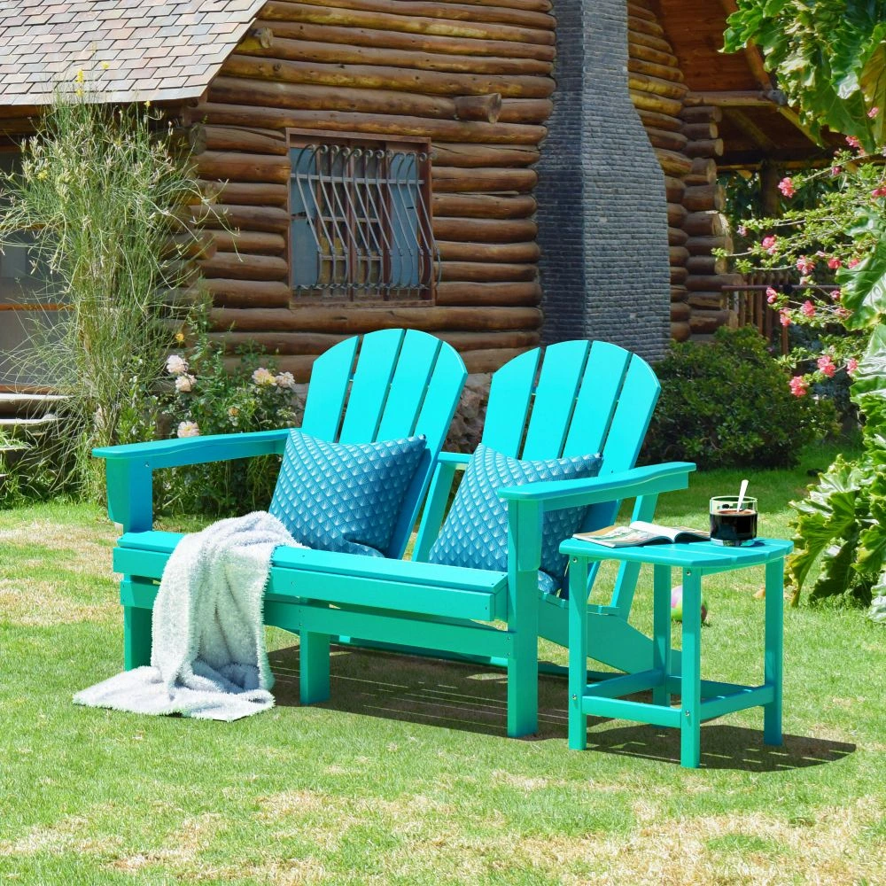 TORVA Double Adirondack Chair Turquoise 03